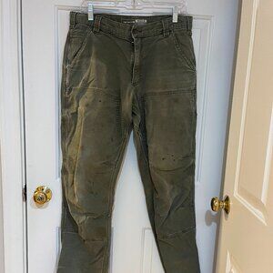 Carhartt Canvas Double Front Utility Pants 33 X 32 Relaxed Fit